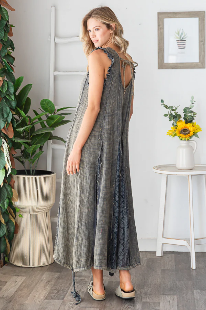 Washed Cotton Gauze Lace Jumper