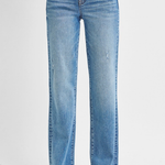 RISEN Tummy Control High Rise Long Straight Jeans