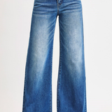 RISEN Tummy Control High Rise Ankle Palazzo Jeans