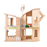 Solar Green Dollhouse + Furniture | Plan Toys