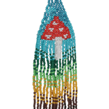 Retro Mushroom Beaded Earrings | Gold