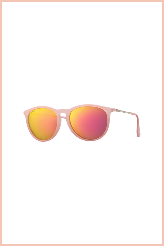KELSEA SUNNIES | FROST PINK | MATTE GOLD + PINK MIRROR POLARIZED LENS