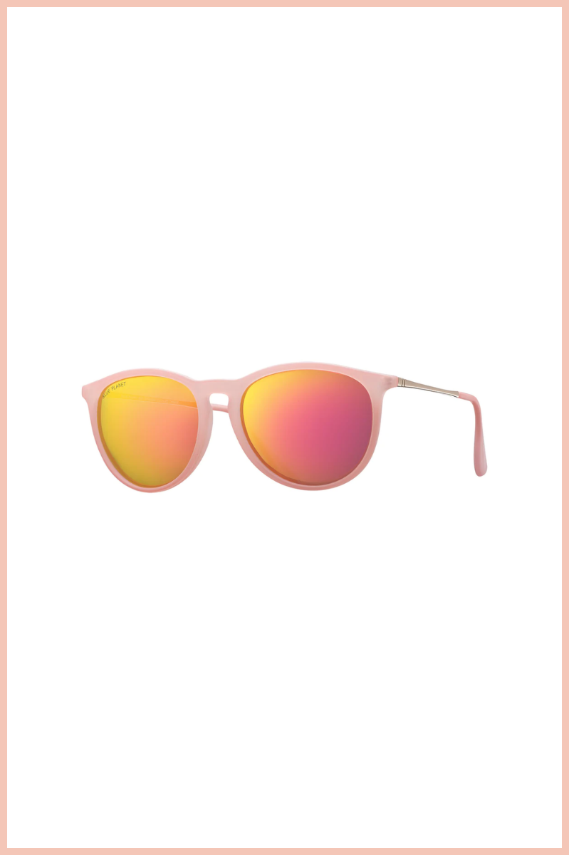 KELSEA SUNNIES | FROST PINK | MATTE GOLD + PINK MIRROR POLARIZED LENS