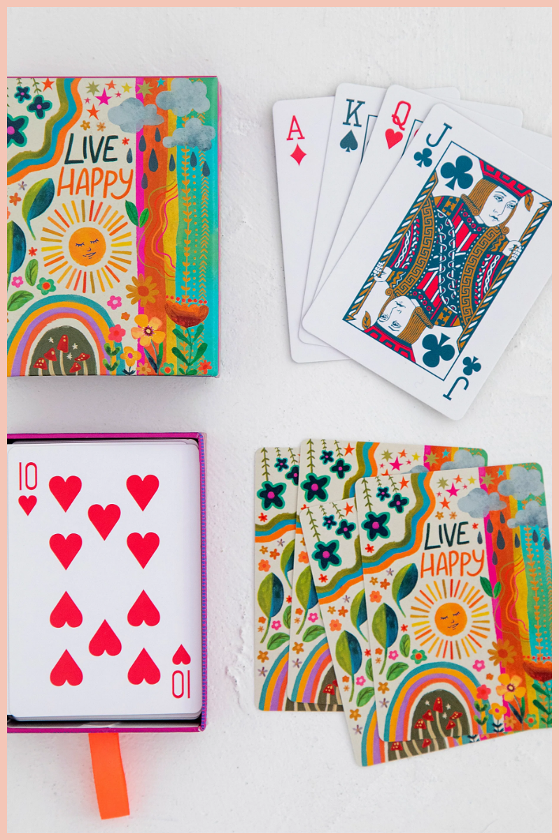 Live Happy Deck of Playing Cards | Natural Life