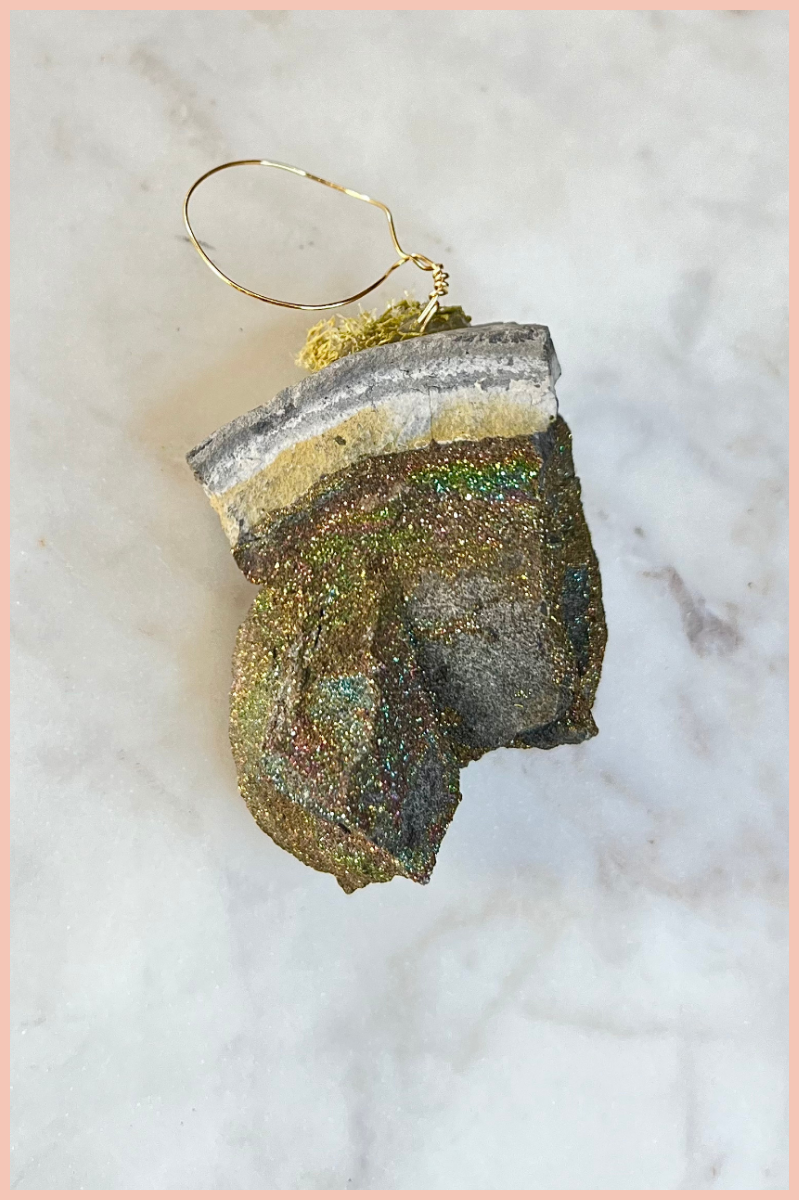 Rainbow Pyrite + Air Plant Holder | Large
