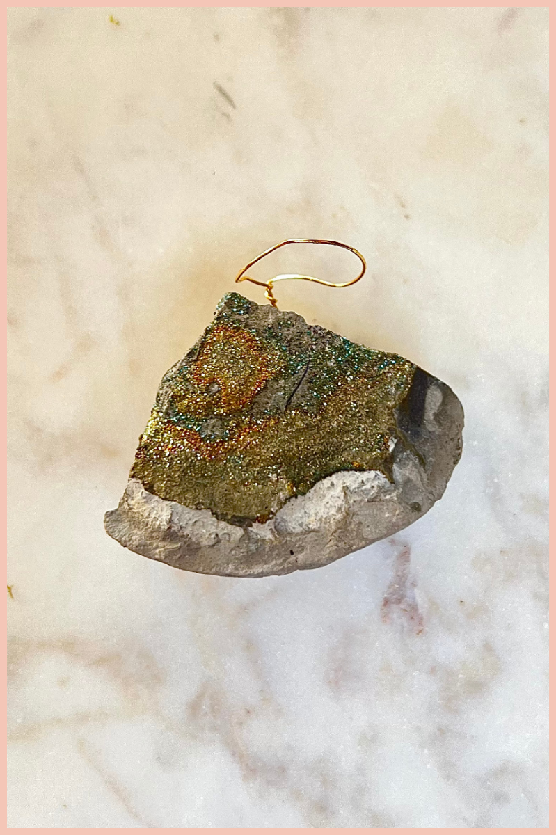 Rainbow Pyrite + Air Plant Holder | Small