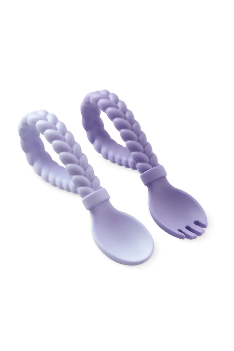 Sweetie Spoons™ - Silicone Baby Fork + Spoon Set | Itzy Ritzy