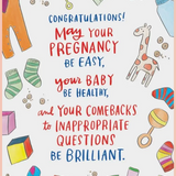 Inappropriate Questions Baby Card