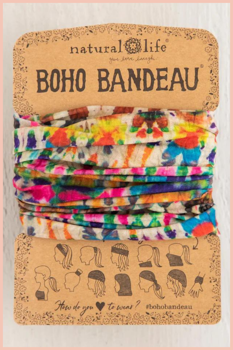 Full Boho Bandeau | Fuchsia Marigold Tie-Dye