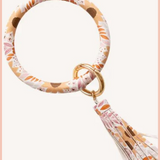 Circle Wristlet Keychain | Sunflower Field
