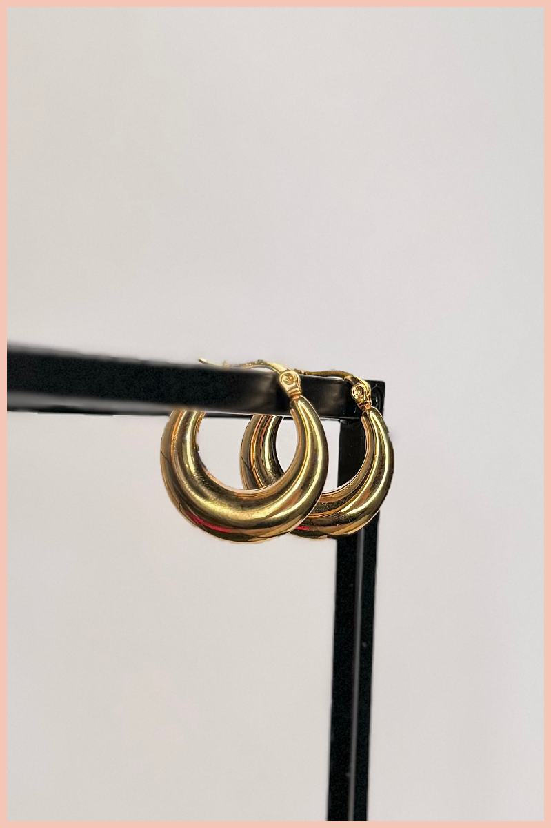Small Luxe Hoop Bulb Earrings