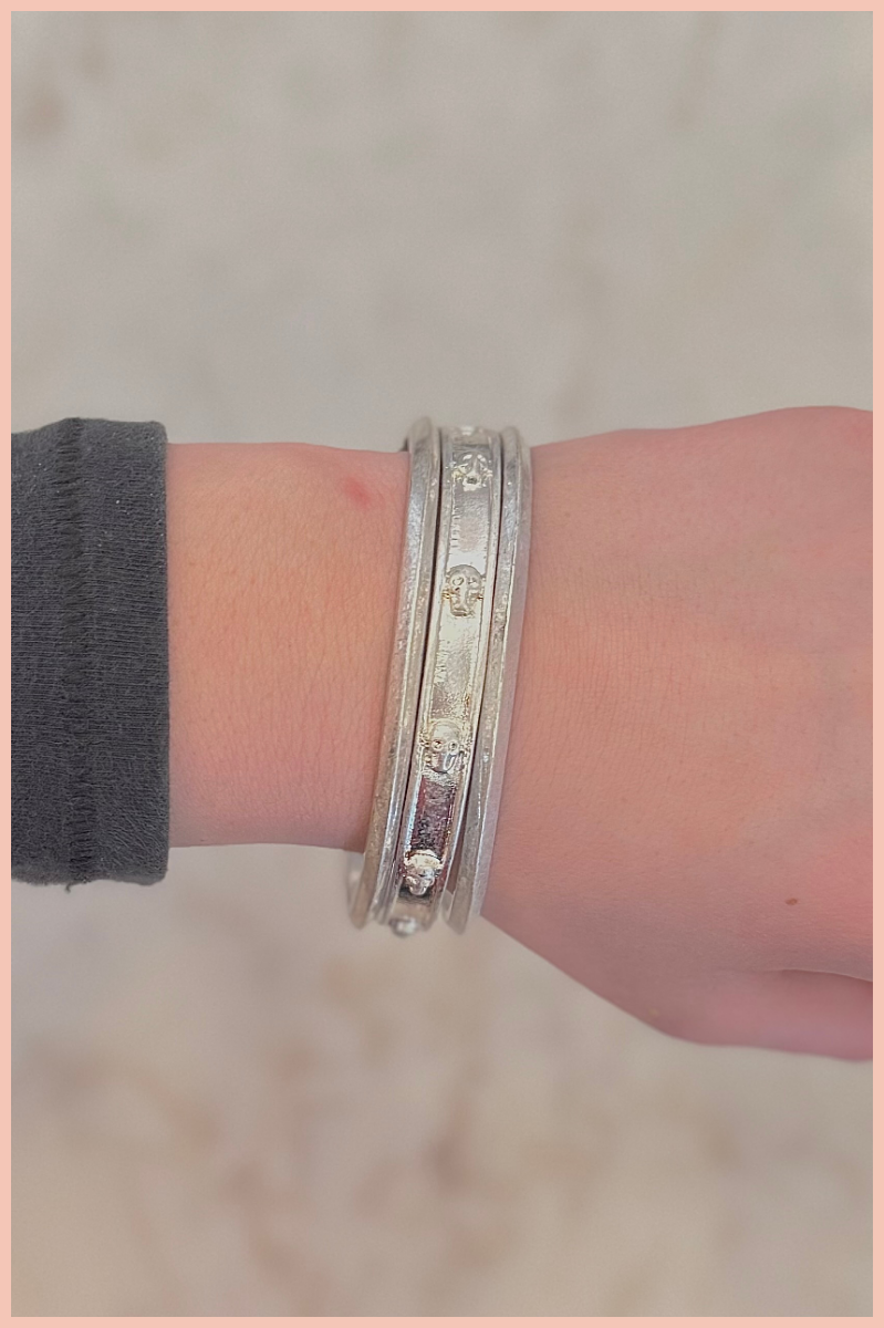 Heavy Duty Skull Bangle Bracelets