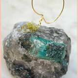 Rough Emerald Crystal + Air Plant Holder