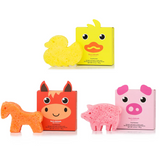 Farm Animals Bath Sponge + Built-In Cleanser | Spongellé