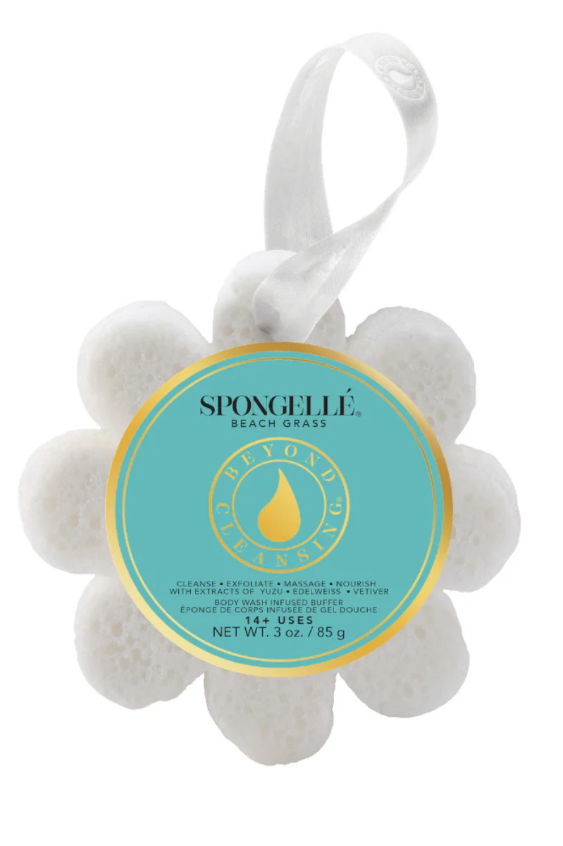 Wild Flower Infused Buffer | Spongellé | Beach Grass Top: Spicy, Fruity, Green | Middle: Jasmine, Rose, Powdery | Base: Aquatic, Woody, Musk