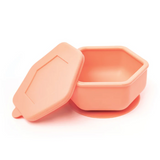 Silicone Suction Bowl and Lid Sets for Babies | Coral