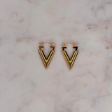 Triangle Huggie Earring | Gold