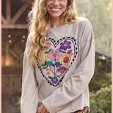 Floral Heart Sweatshirt | Natural Life
