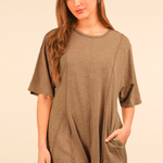 Mineral Washed Comfy Knit Romper