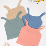 Cable Ribbed Fitted Crop Knit Tank Top