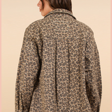 Leopard Printed Twill Shacket