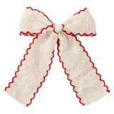 Vintage Lace Bow | Red/White