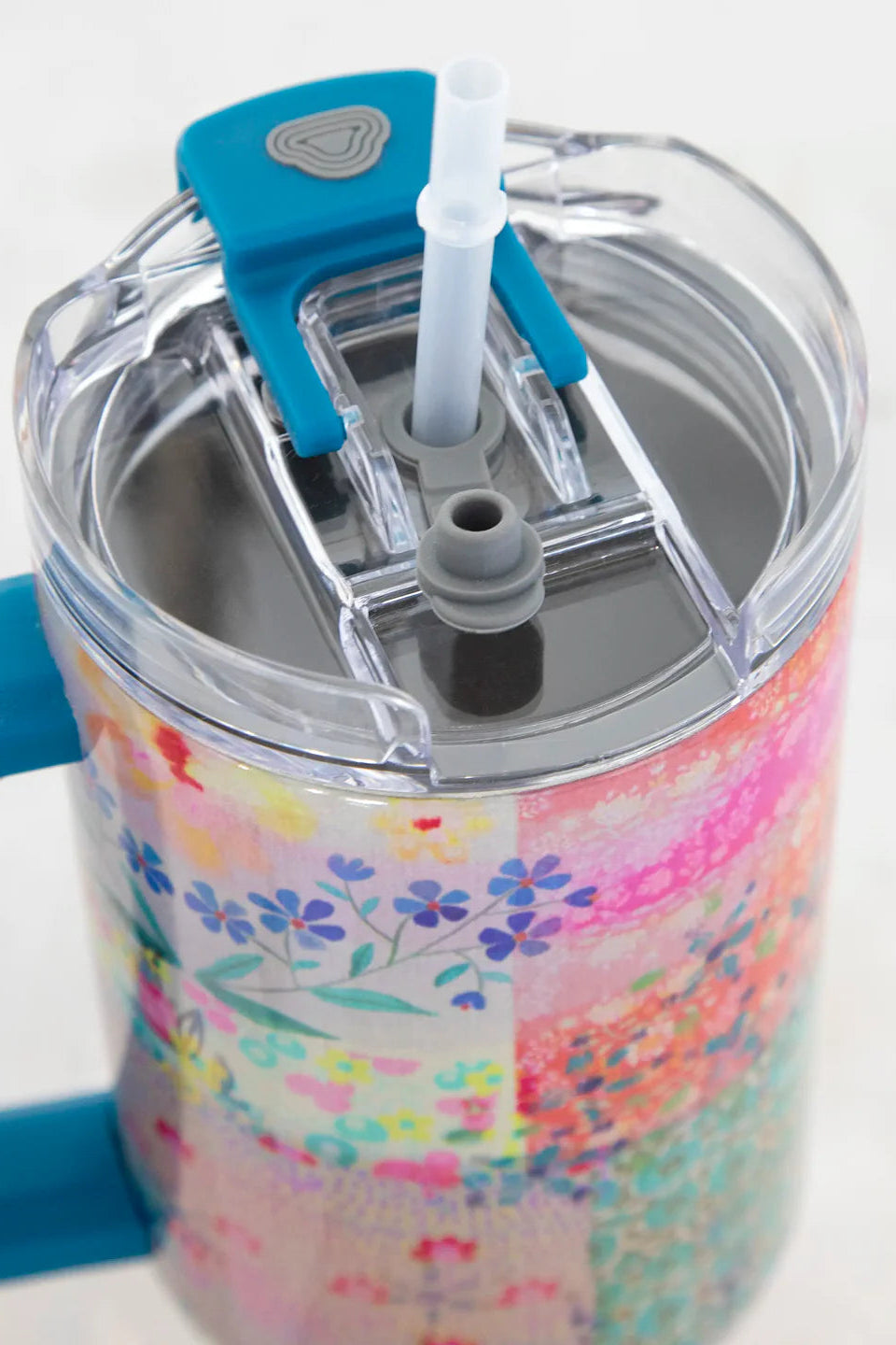 Mega 40oz Tumbler | Natural Life | Pink Watercolor Patchwork