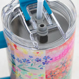 Mega 40oz Tumbler | Natural Life | Pink Watercolor Patchwork