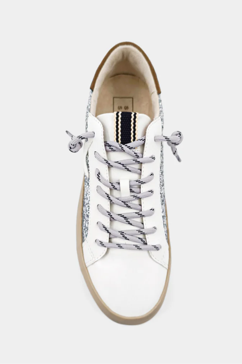 Paula Silver Sparkle Sneaker | Shu Shop