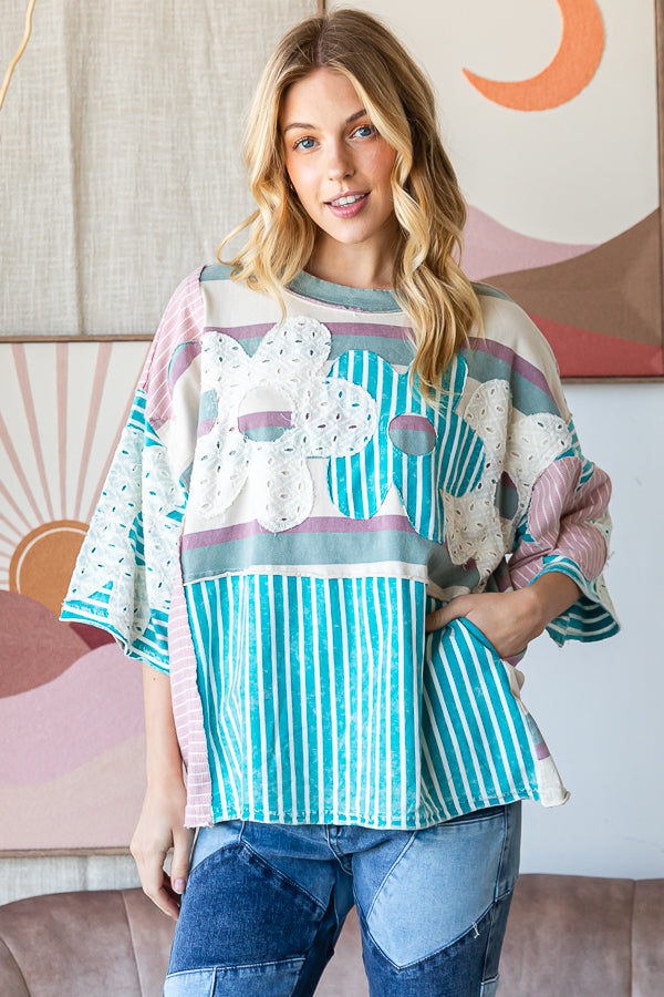 Flower Patchwork Top