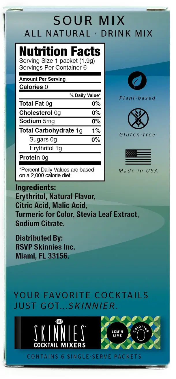 SKINNIES Lem'n Lime Zero Calorie Mix