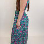 Garden Glide Zip-Front Midi Dress