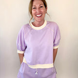 Back Pleated French Terry Skort