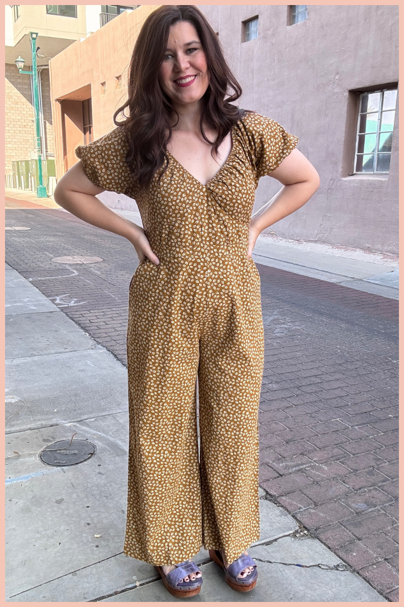 Falling Leaves Smocked Jumpsuit