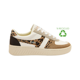 Gola Grandslam Safari Quadrant Women’s Sneakers | Leopard & Caramel