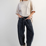 Mineral Washed Terry Knit Barrel Pants