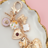 Heart Bow Butterfly Clover Bag Key Charm