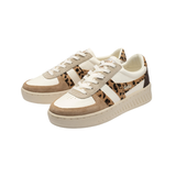 Gola Grandslam Safari Quadrant Women’s Sneakers | Leopard & Caramel
