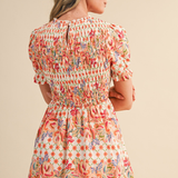 Wildflower Whimsy Smocked Mini Dress