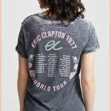Eric Clapton World Tour Burnout Band Tee
