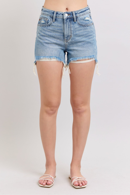 JUDY BLUE Rigid Magic Destroy Cut Off Shorts