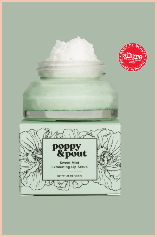 Poppy & Pout Flower Power Lip Scrub - Sweet Mint