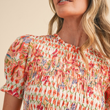 Wildflower Whimsy Smocked Mini Dress