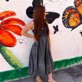 Mineral Washed Rib Knit Cargo Dress