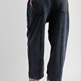 Mineral Washed Terry Knit Barrel Pants