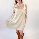 Contrast Shoulder Band Mineral Washed Mini Dress