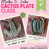 Cactus Plate Making Class by Everhart Ceramics