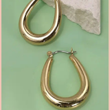 Bubbly Horseshoe Hoop Earrings