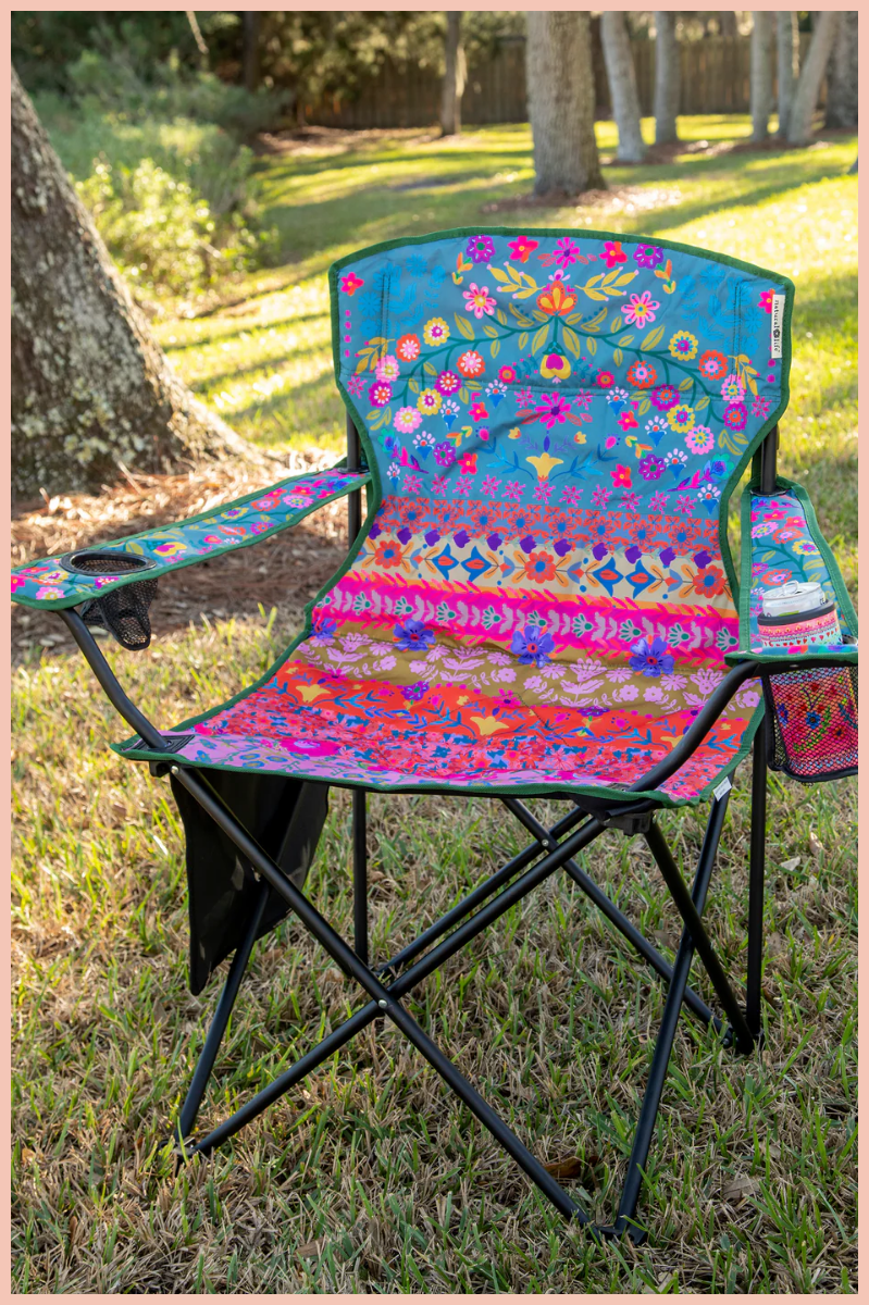 Folk Floral Happy Camper Chair | Natural Life