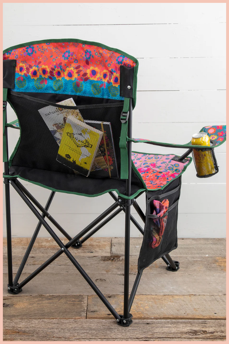 Folk Floral Happy Camper Chair | Natural Life